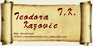 Teodora Kažović vizit kartica